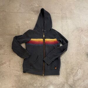 Like new Aviator Nation striped zip up